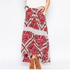 Free People Paradise Pleated Handkerchief Skirt